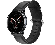 Išmaniojo laikrodžio odinis Samsung Gear S3/Samsung Galaxy Watch/Active/Watch 3/Huawei Watch GT/GT 2/GT 2 Pro dirželis Beline, Juodos spalvos, 20mm