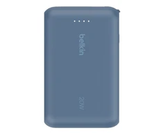 Belkin 10 000 mAh 20W įmontuotas kabelis USB-C mėlyna