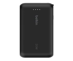 Belkin 10 000 mAh 20W įmontuotas kabelis USB-C juoda