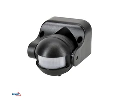 Bemko Paviršinis judesio daviklis, juodas, IP44, max 1200W, 180°, max 12m