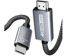 BENFEI USB C - HDMI kabelis 4K 60Hz 0,9 m pilkas