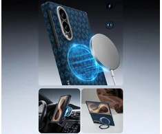 Benks Dėklas Magnetic Armor Grid Air Grand Combo (C.K.FL.SA.BE.S060) skirtas Samsung Galaxy Z Fold 8 mėlynos spalvos
