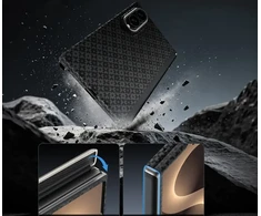 Benks Dėklas Magnetic Armor Grid Pro Grand Combo (C.K.FL.SA.BK.CS60) skirtas Samsung Galaxy Z Fold 8 juodos spalvos