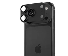 Benks OmniWarrior metalinis integruotas objektyvo apsauginis stikliukas (C.M.SX.AP.BK.R070), skirtas iPhone 18 Pro (AR/juodas)
