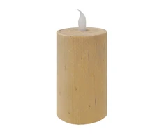 Besk Dekors Svece LED 6x10cm, koka efektu