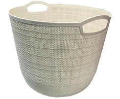 Besk Laikymo dėžutė Plastikinė Apvali Balta 33x26cm