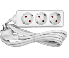Besk Prailgintuvas 3Lizdu5m3x1mm Baltas su įžeminimu