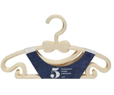 Plastikinės drabužių pakabos BESK 30x17cm 5vnt Balta