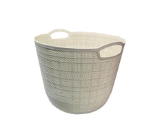 Besk Laikymo dėžutė Plastikinė Apvali Balta 33x26cm
