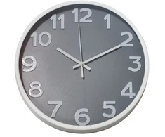 Besk Sieninis laikrodis 30cm, pilkas
