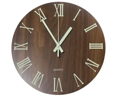 Besk Šviečiantis sieninis laikrodis, 30 cm, MDF
