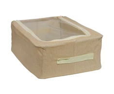 Besk Daiktadėžė 40x30x15cm su langeliu Smėlio spalvos
