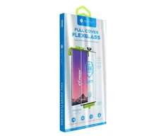 LCD apsauginis stikliukas Bestsuit Flexible Hybrid Glass 5D (Hot Bending) Samsung G998 S21 Ultra pritaikytas dėklui juodas