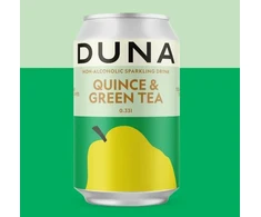 Bezalkoholisks dzirkstošs dzēriens DUNA Quince Žalias Tea, bundžā, 0.33l (DEP)