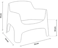 Bica Garden chair Ibiza light pilka