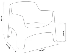 Bica Garden chair Ibiza pilka
