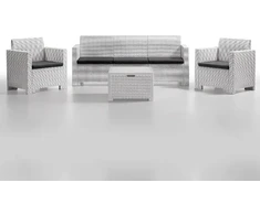 Lauko baldų komplektas Bica Sodo baldų komplektas Set Nebraska 3 baltas