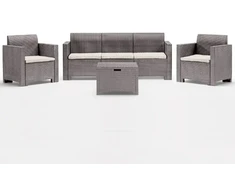 Lauko baldų komplektas Bica Sodo baldų komplektas Set Nebraska 3 beige