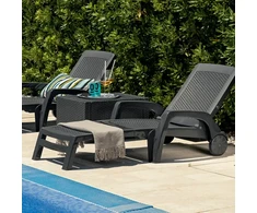 Bica Sun lounger Miami pilkas