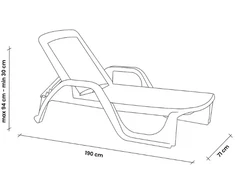 Bica Sun lounger Nilo ruda