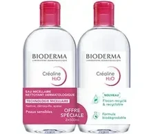 Bioderma Crealine H2O Original Micellar Vanduo Duo Set, 1000 ml