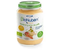 Tyrelė kūdikiams Bionuben Ecopuré Daržovės ir ryžiai su vištiena 6m 250g