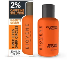 Biovene 2% Caffeine Solution Tired Eyes De-Puffing Serum patinimą mažinantis serumas paakiams, 30 ml
