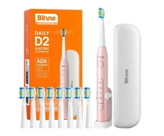 Elektrinis dantų šepetėlis Bitvae Daily D2, Rožinis