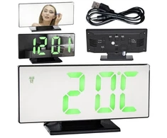 Blackmoon Led veidrodinis žadintuvas juodas