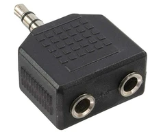 Goobay Perėjimas 3.5mm kištukas stereo 2x3.5mm lizdai