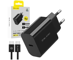 Blavec Wall charger BC-14 GaN4 – Type C – PD QC 30W 3A with Type C to Type C cable (TCBC14G4-CB303A+CC) juodas