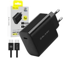 Blavec Wall charger BC-8 GaN4 – Type C – PD QC 65W 3A with Type C to Type C cable (TCBC8G4-CB653A+CC) juodos spalvos