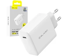 Blavec Wall charger BC-8 GaN4 – Type C – PD QC 65W 3A (TCBC8G4-CW653A) baltas