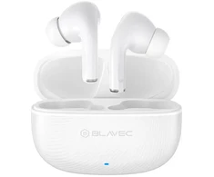 Blavec ausinės Bluetooth TWS BW-02 Carbon (BW02-W) baltos spalvos