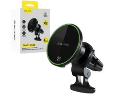 Blavec Car holder BHC-04B Qi2.2 25W magnetic with induction charging to airvent (BHC04B-MAVIB) juodas