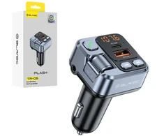 Blavec Transmiter FM Flash TR-05 MP3, Bluetooth – USB + Typ C – PD 30W (TFMFTR05-B) juodos spalvos