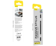 Blavec pasyvus rašiklis Pen Stylus BPS-01 universalus 3in1 (BPS01-UB) juodos spalvos