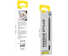 Blavec pasyvus rašiklis Pen Stylus BPS-02 universalus 2in1 (BPS02-UB) juodos spalvos