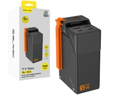 Blavec Power Bank 30000mAh BJ-50 Tytan 65W – 2x Type-C + 2x USB-A (PBBJ50B) juodos spalvos