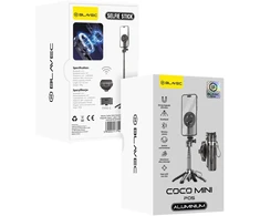 Blavec Selfie Stick Aliuminio Coco Mini P05 Magsafe tripod + distancinis + ištraukimas 0,41 metro (SSCMP05-MTRHB041) juodos spalvos
