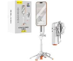 Blavec Selfie Stick Aliuminio Coco PRO Mini P-01 Magsafe Auto pop quadripod + remote control + holder 0,48 metra (SSCPMP01-MQHW048) baltas