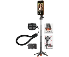 Blavec Selfie Stick Aliuminio Coco PRO Mini P-01 Magsafe Auto pop quadripod + remote control + holder 0,48 metra (SSCPMP01-MQHB048) juodas