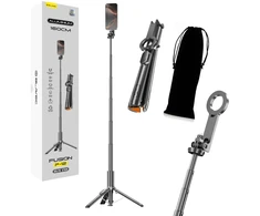 Blavec Selfie Stick Aliuminio Fusion P-12 Magsafe Auto pop tripod + remote control 1,60 metres (SSFP12-MTRAPB160) juodas