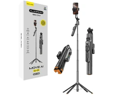 Blavec Selfie Stick Aliuminio Move AI Q-01 Auto pop tripod + remote control 1,80 metres (SSAQ01-APTRB180) juodas