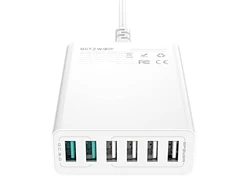 Blitzwolf BW-S15 įkroviklis 6x USB, QC 3.0, 60 W (baltas)
