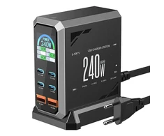 „Blitzwolf BW-S31“ 2xUSB-A, 4xUSB-C, PD, 240 W tinklo įkroviklis.