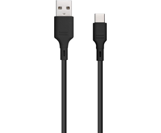 BlueStar USB A–USB C laidas „Blue Star“ 3A, 1 m, DC-001AC3.0, juodas