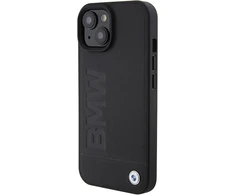 Apple iPhone 15 BMW odinis dėklas Hot Stamp (BMHCP15SSLLBK) juodos spalvos