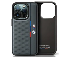 Dėklas BMW BMHCP16X23PUPVA Apple iPhone 16 Pro Max 6.9" antracito spalvos kietasis M Perskirtasated Tricolor Detail