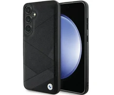 Samsung Galaxy S24 Plus BMW dėklas Signature odinis Crossing Lines Pattern (BMHCS24M23RCGPK) juodos spalvos